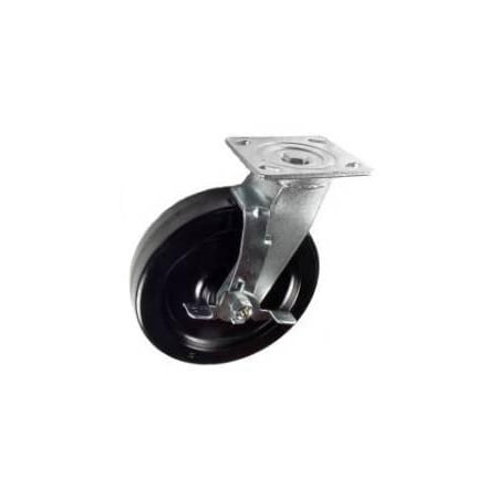 Mapp Caster 8"X2" Phenolic Wheel Swivel Caster W/ Top Lock Brake - 1,250 Lbs Cap 146DURB820SB